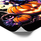 Cute Unicorn Witch Pumpkin Halloween Shirts Girls  Poster (Hoek)