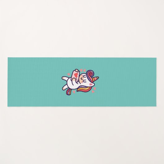 Cute unicorn yogamat (Voorkant (horizontaal))