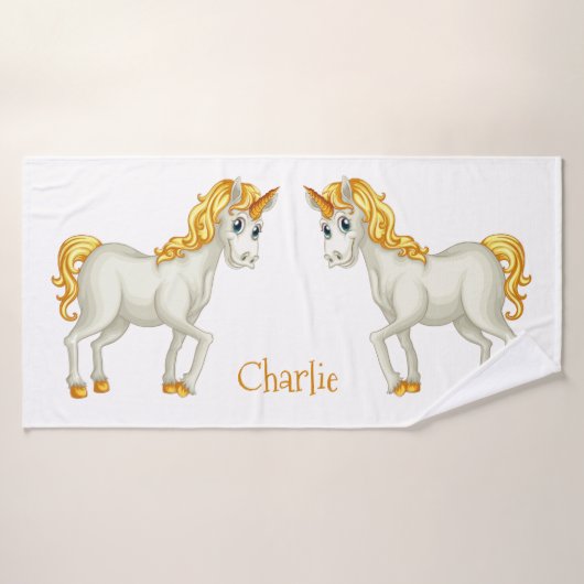 Cute Unicorns aangepaste handdoekset Bad Handdoek (Badhanddoek)