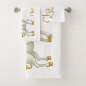 Cute Unicorns aangepaste handdoekset Bad Handdoek (Insitu)