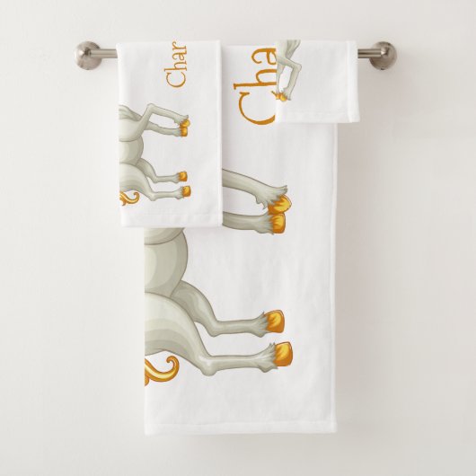 Cute Unicorns aangepaste handdoekset Bad Handdoek (Insitu)