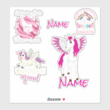 Cute Unicorns Custom-Cut Vinyl Sticker