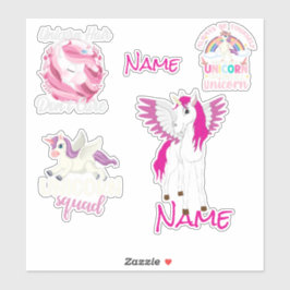 Cute Unicorns Custom-Cut Vinyl Sticker