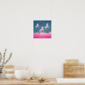 Cute Unicorns die het Poster van het Manuscript va (Keuken)