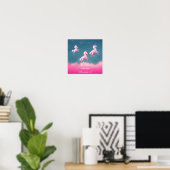 Cute Unicorns die het Poster van het Manuscript va (Thuiskantoor)