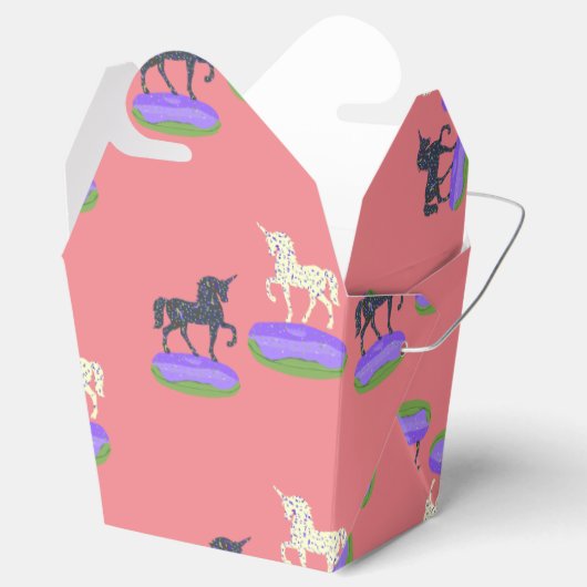 Cute Unicorns Donuts Pattern Bedankdoosjes (Geopend)