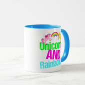 Cute Unicorns en Rainbows Mok (Voorkant rechts)