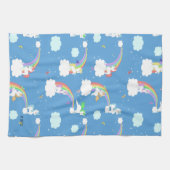 Cute Unicorns en Rainbows Theedoek (Horizontaal)