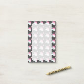 Cute Unicorns Flower Emoji Polka Dots Pattern Post-it® Notes (Op bureau)