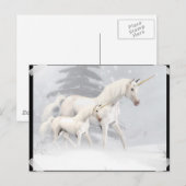 Cute Unicorns in sneeuw 1 Briefkaart (Voorkant / Achterkant)