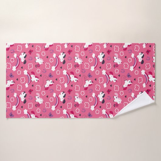 Cute Unicorns Pattern Badhanddoek (Badhanddoek)