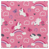 Cute Unicorns Pattern Stof (Close Up)