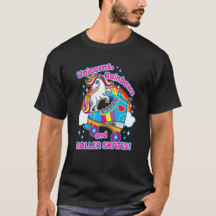 Cute unicorns regenbogen en rolSchaatsen W Heart S T-shirt
