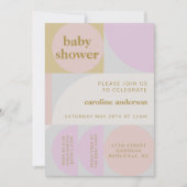 Cute Unieke Moderne Pastel Geometrische Baby Showe Kaart (Voorkant)