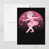 Cute Unique Ballerina Girl Dancing Ballet Briefkaart (Voorkant / Achterkant)