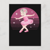 Cute Unique Ballerina Girl Dancing Ballet Briefkaart (Voorkant)