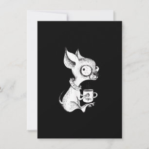 Cute Unique Chihuahua Coffee Art Hondenliefhebber Bedankkaart