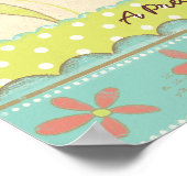 Cute Unisex Baby Birth Date Elephant Nursery Poster (Hoek)