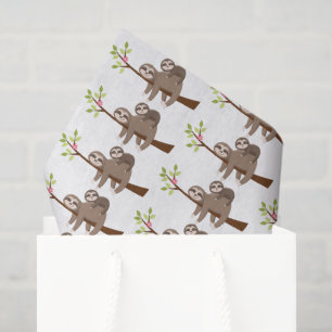 Cute unisex baby sloth party mamma tissue tissuepapier