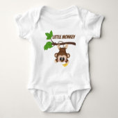 Cute unisex oerwoud aap add name romper (Voorkant)