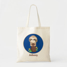 Cute unisex sloth animal tote bag