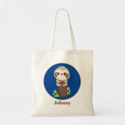 Cute unisex sloth animal tote bag (Voorkant)