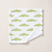 Cute Unisex Waterverf Crocodile Safari Baby/Child Bad Handdoek (Wasdoekje)