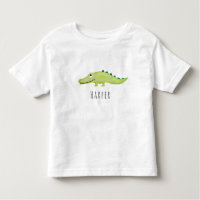 Cute Unisex Waterverf Crocodile Safari met naam