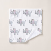 Cute Unisex Waterverf Elephant Safari Baby/Child Bad Handdoek (Wasdoekje)