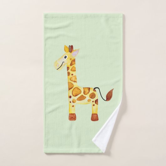 Cute Unisex Waterverf Giraffe Safari Baby/Child Bad Handdoek (Handdoek)