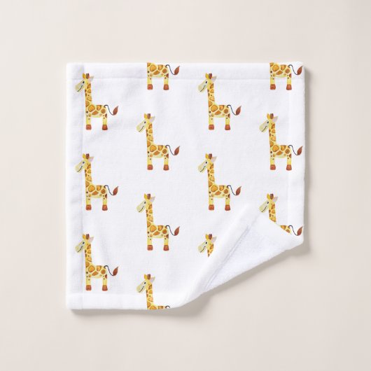 Cute Unisex Waterverf Giraffe Safari Baby/Child Bad Handdoek (Wasdoekje)