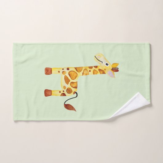 Cute Unisex Waterverf Giraffe Safari Baby/Child Bad Handdoek (Handdoek)