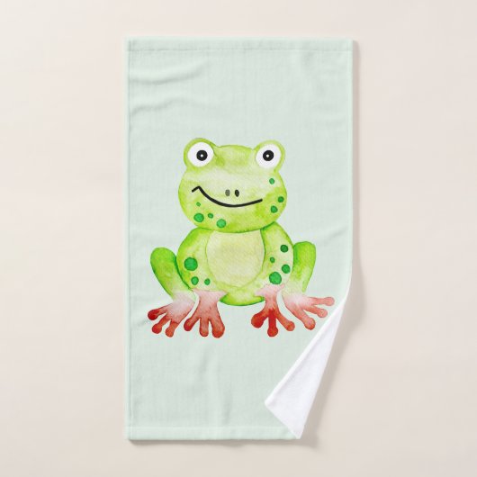 Cute Unisex Waterverf Oerwoud Kikker Baby/Kind Bad Handdoek (Handdoek)