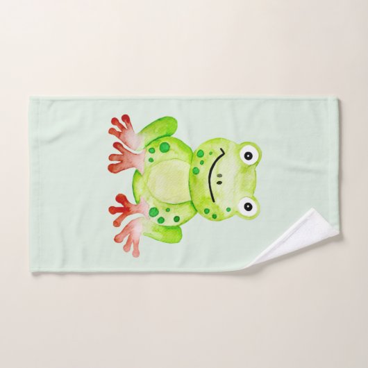 Cute Unisex Waterverf Oerwoud Kikker Baby/Kind Bad Handdoek (Handdoek)