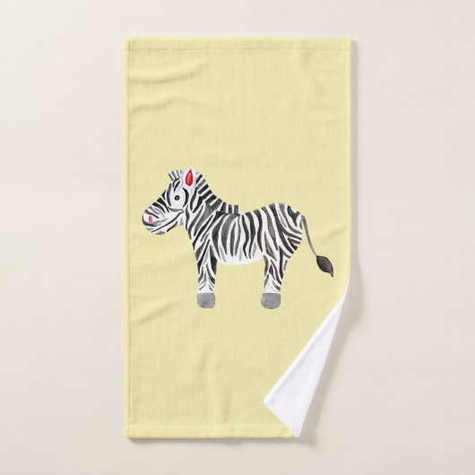Cute Unisex Waterverf Zebra Safari Baby/Child Bad Handdoek (Handdoek)