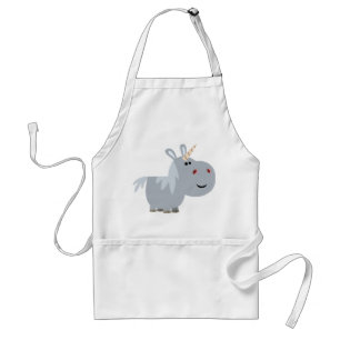 Cute unscable Cartoon Unicorn Apron Standaard Schort