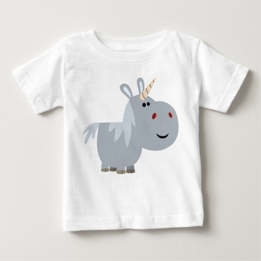 Cute unscable Cartoon Unicorn Baby T-Shirt (Voorkant)