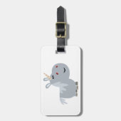 Cute unscable Cartoon Unicorn Bagagelabel (Voorkant verticaal)