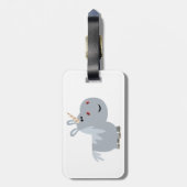 Cute unscable Cartoon Unicorn Bagagelabel (Achterkant verticaal)