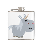 Cute unscable Cartoon Unicorn Hip Flask Heupfles (Voorkant)