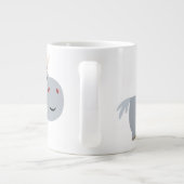 Cute unscable Cartoon Unicorn Jumbo Mok (Achterkant)