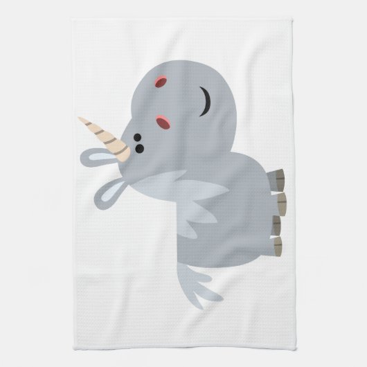 Cute unscable Cartoon Unicorn Kitchen Towel Theedoek (Verticaal)