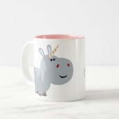 Cute unscable Cartoon Unicorn Mok (Voorkant links)
