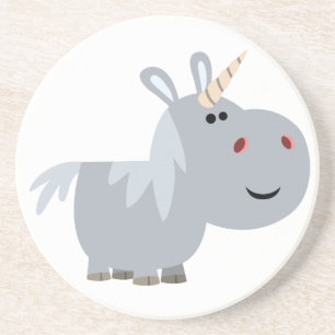 Cute unscable Cartoon Unicorn Onderzetter