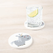 Cute unscable Cartoon Unicorn Onderzetter (Zijkant)