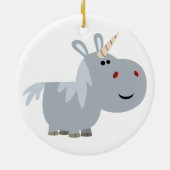 Cute unscable Cartoon Unicorn Ornament (Achterkant)