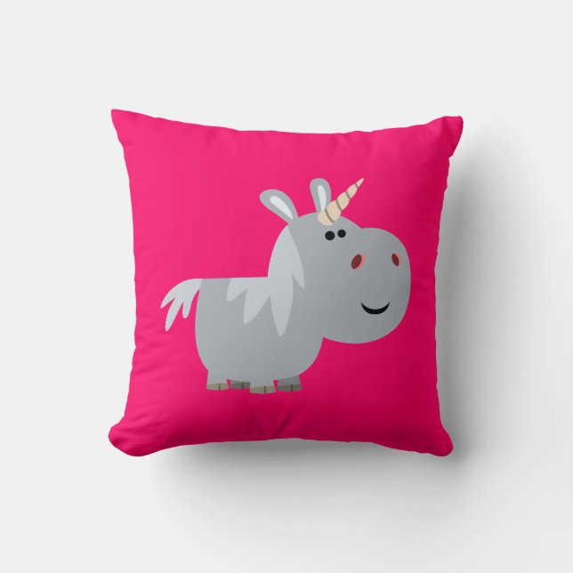 Cute unscable Cartoon Unicorn Pillow Kussen (Voorkant)