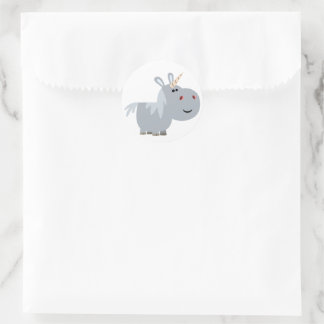 Cute unscable Cartoon Unicorn Sticker
