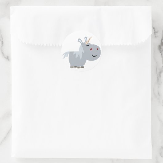 Cute unscable Cartoon Unicorn Sticker (Tas)