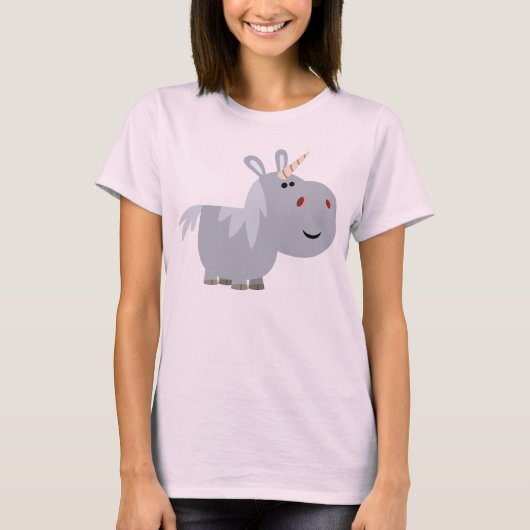 Cute unscable Cartoon Unicorn Women T-Shirt (Voorkant)